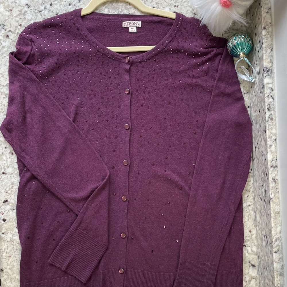 Cardigan XXL Dark Plum